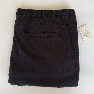 Guess Men’s Jogger Black Pants Crop Leg Elastic Waist & Ankle Size XL